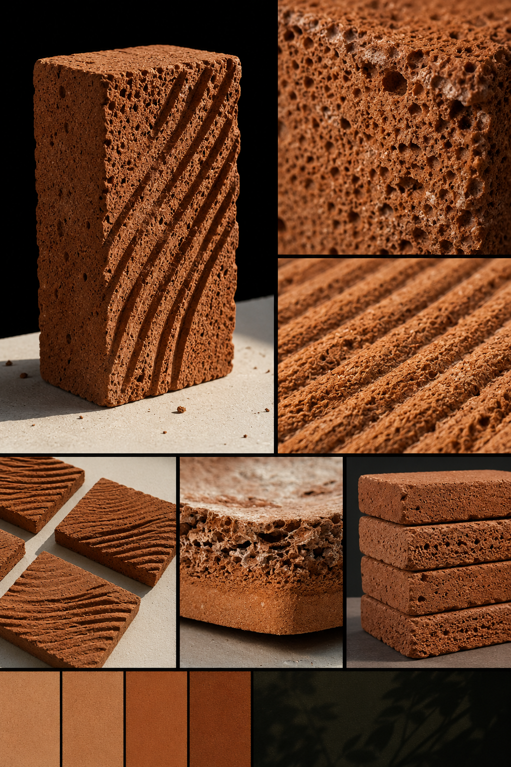 FRICKS brick material study collage